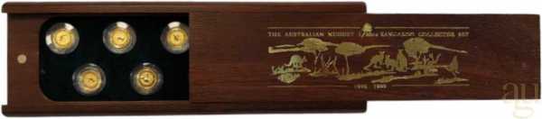 10x 1/20 Goldmünzen Australien Känguru - Collector Set 1990 - 1999