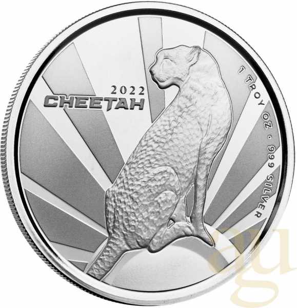 1 Unze Silbermünze Kamerun Gepard 2022