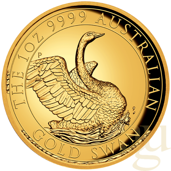 1 Unze Goldmünze Australien Schwan 2020 - High Relief - polierte Platte