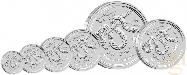1 Unze Silbermünze Australien Lunar II Schlange 2013