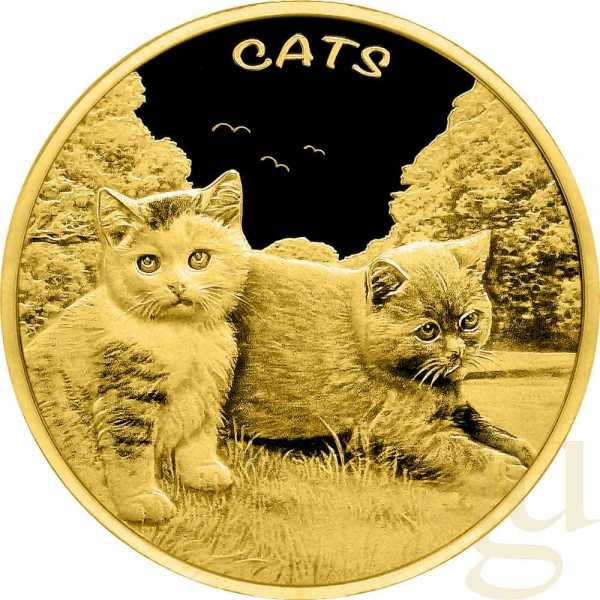 1 Unze Goldmünze Fiji Cats 2024 - prooflike