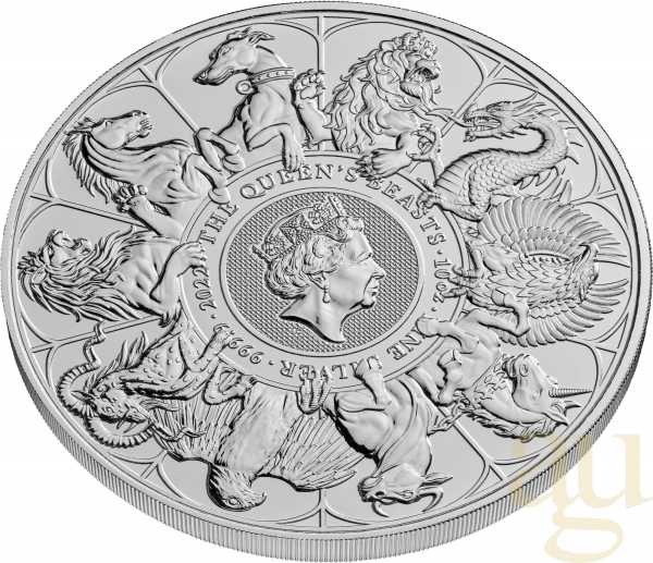 10 Unzen Silbermünze Queens Beasts Completer Coin 2022
