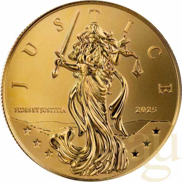 1/10 Unze Goldmünze Niue Lady Justice 2025