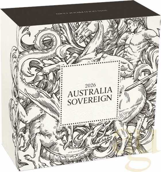 Australien Sovereign 2026 Goldmünze - polierte Platte