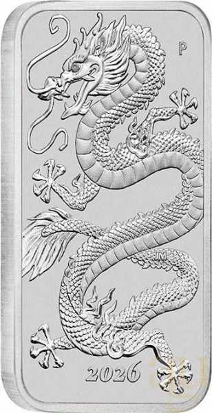 1 Unze Silbermünze Perth Mint Rectangular Dragon 2026