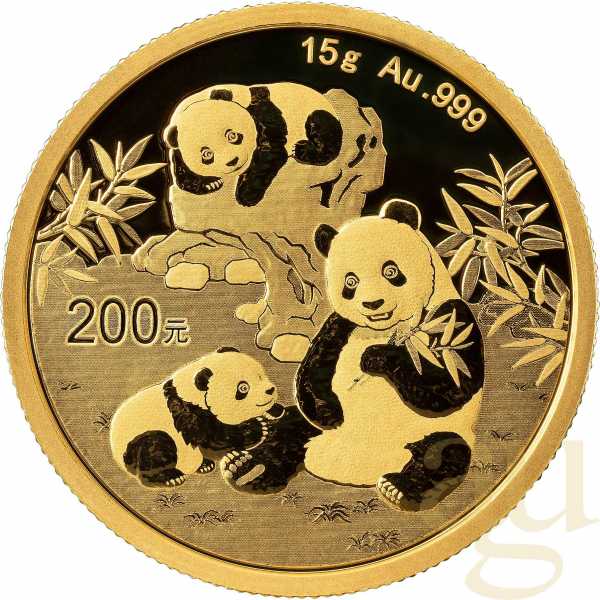15 Gramm Goldmünze China Panda 2025