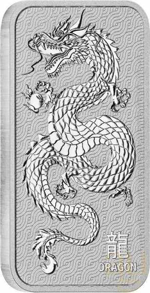 31,1 Gramm Silberbarren Perth Mint - Lunar Drache