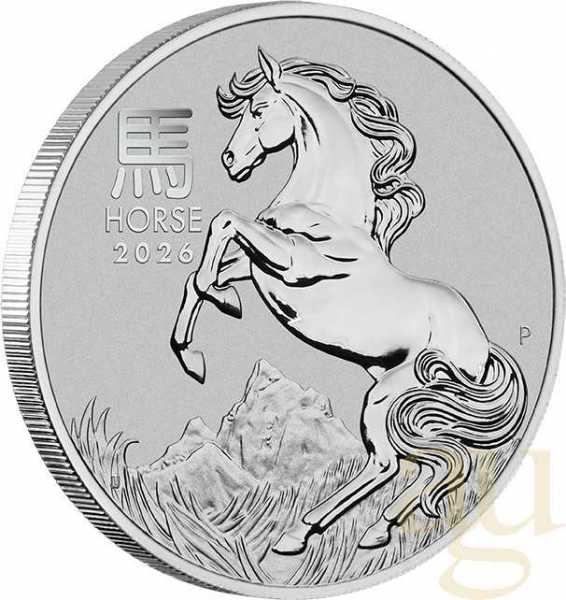 1 Unze Platinmünze Australien Lunar III Pferd 2026