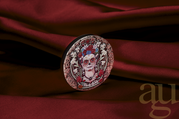2 Unzen Silbermünze Tuvalu Frida Kahlo 2024 Antik Finish - coloriert