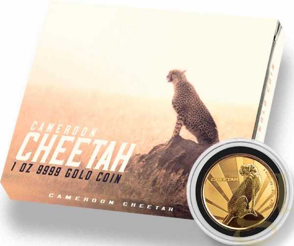 1 Unze Goldmünze Kamerun Gepard 2022