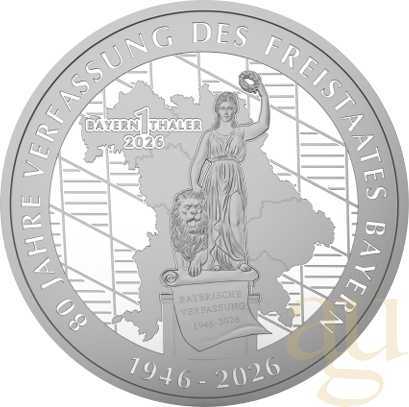 1 Unze Silbermünze Bayern Thaler - 80 Jahre Verfassung 2026