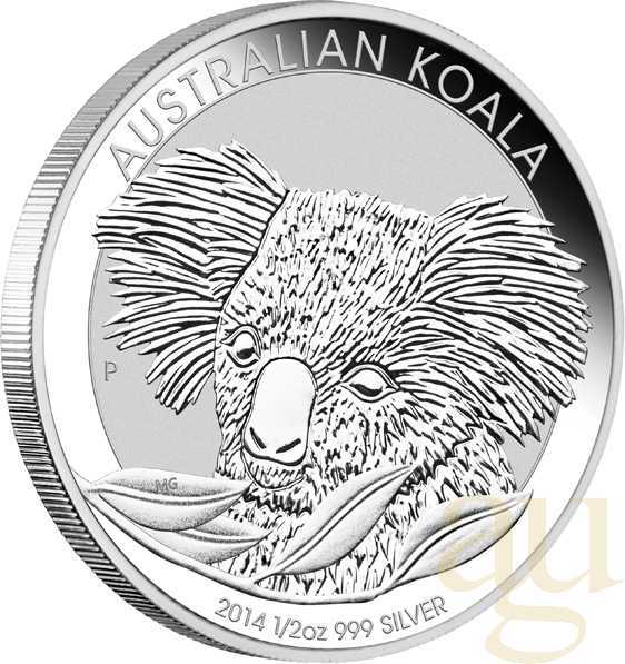 1/2 Unze Silbermünze Australien Koala 2014