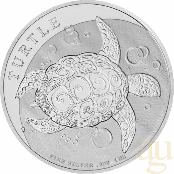 1 Unze Silbermünze Niue Schildkröte 2021