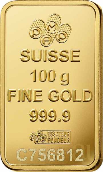 100 Gramm Goldbarren PAMP Fortuna