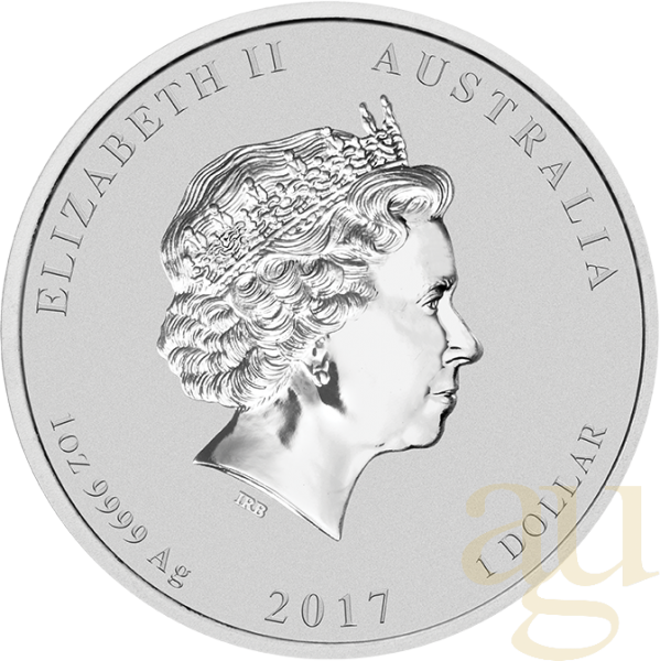 1 Unze Silbermünze Australien Lunar II Hahn 2017