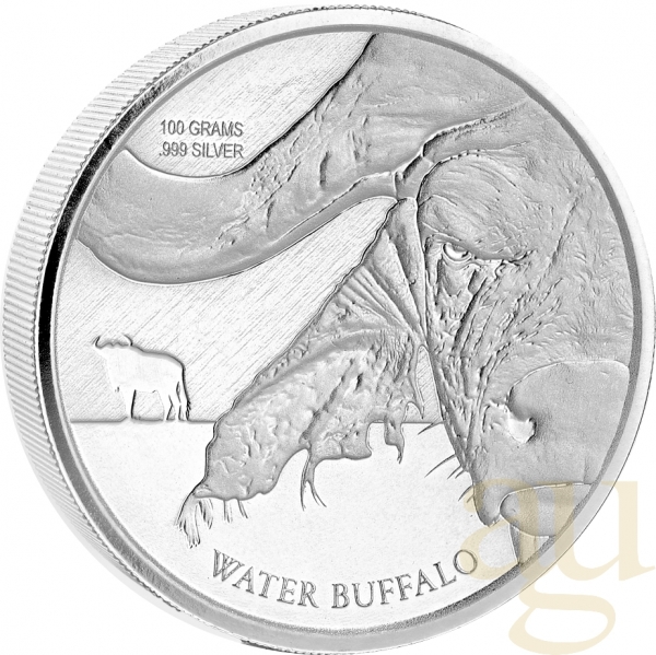 100 Gramm Silbermünze Water Buffalo "Wasserbüffel" 2017
