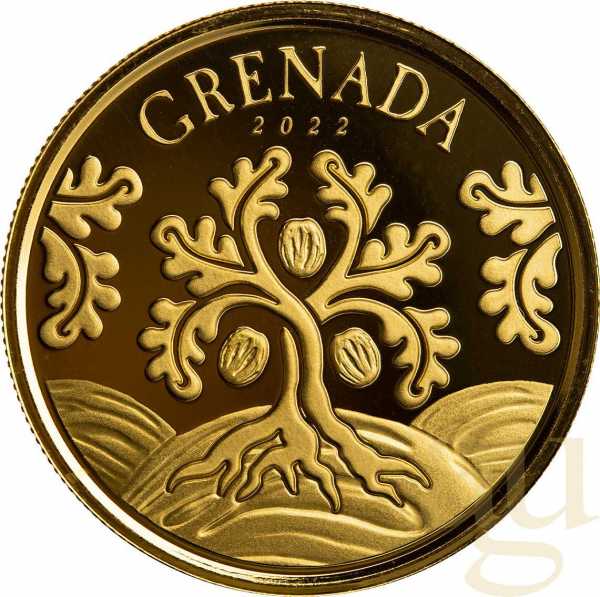 1 Unze Goldmünze EC8 Grenada - Nutmeg Tree 2022