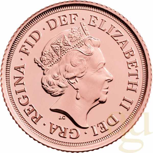1/2 Pfund Goldmünze Sovereign Elisabeth 2022