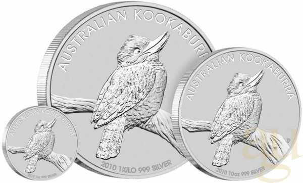 10 Unzen Silbermünze Australien Kookaburra 2010