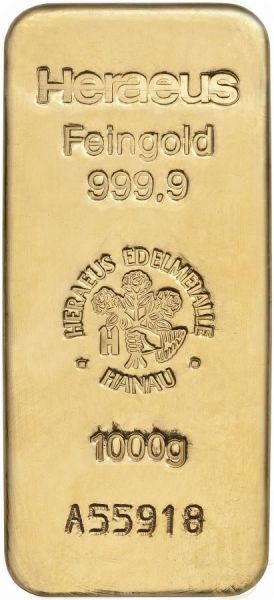 1.000 Gramm Goldbarren Heraeus