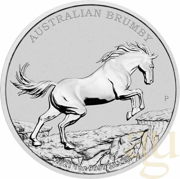 1 Unze Silbermünze Australien Brumby 2021