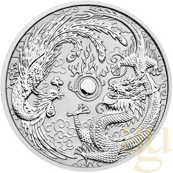 1 Unze Silbermünze Australien Drache & Phönix 2017