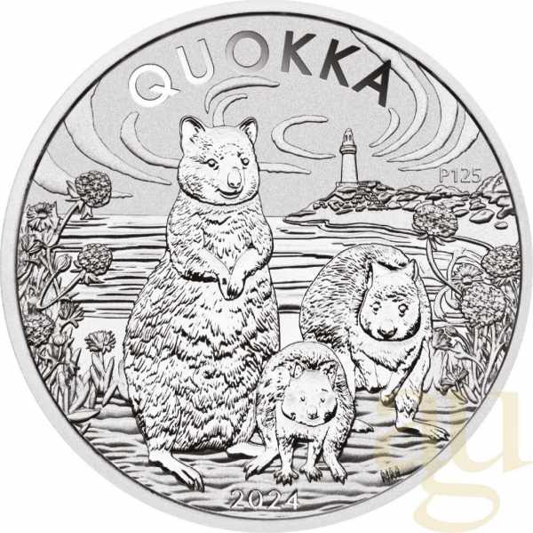 1 Unze Silbermünze Australien Quokka 2024