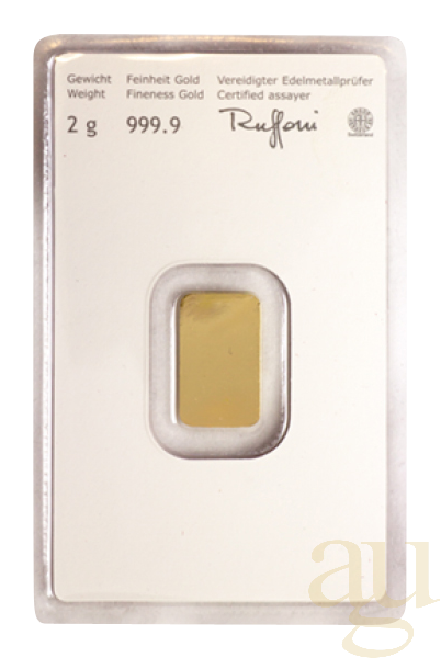 2 Gramm Goldbarren Münze Österreich