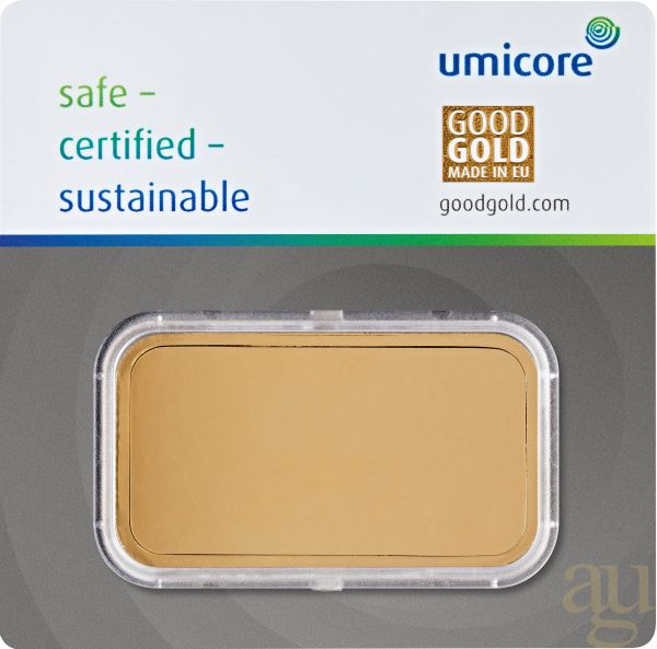 100 Gramm Goldbarren Umicore