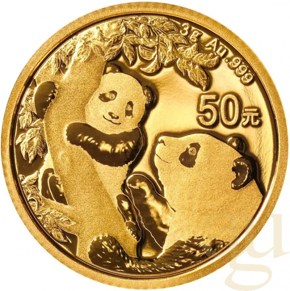 3 Gramm Goldmünze China Panda 2021