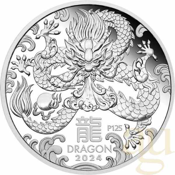 Silbermünze Australien Lunar III Drache 2024 - Trio Set