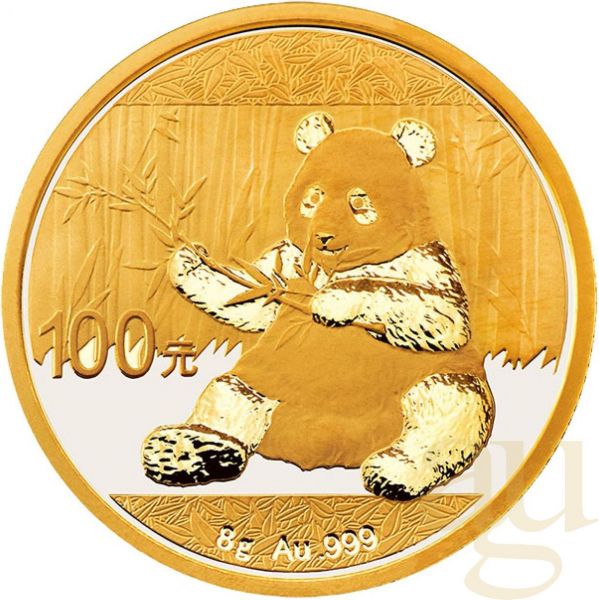 8 Gramm Goldmünze China Panda 2017