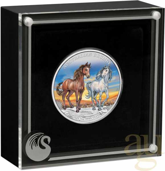 1 Unze Silbermünze Australien Brumby 2025 - coloriert
