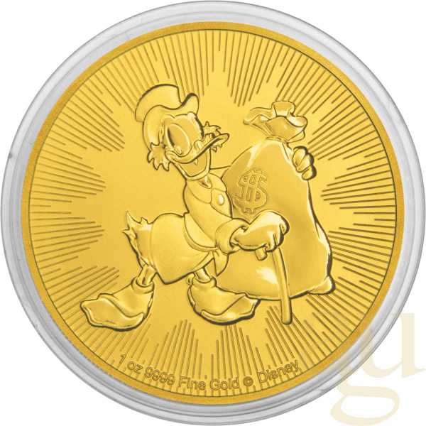 1 Unze Goldmünze Niue Dagobert Duck 2018
