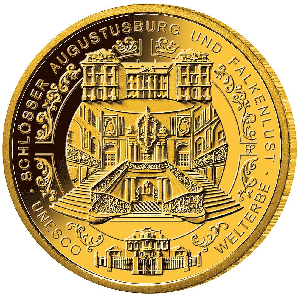 1 2 Unze Goldmunze 100 Euro Schlosser Augustusburg Und Falkenlust In Bruhl 18 G