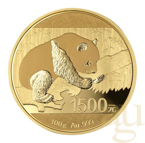 100g Goldmünze China Panda 2016