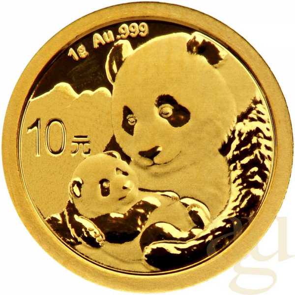 1 Gramm Goldmünze China Panda 2019