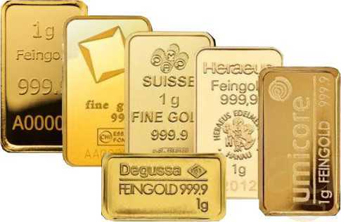 1 Gramm Goldbarren