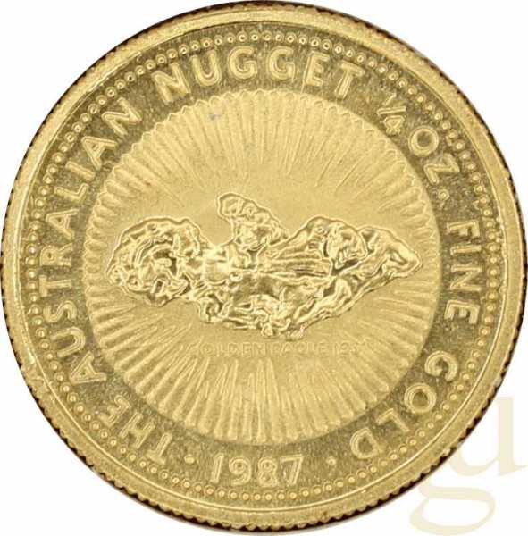 1/4 Unze Goldmünze Australien Nugget 1987