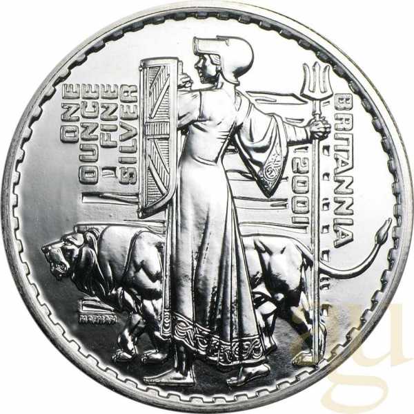 1 Unze Silbermünze Britannia 2001