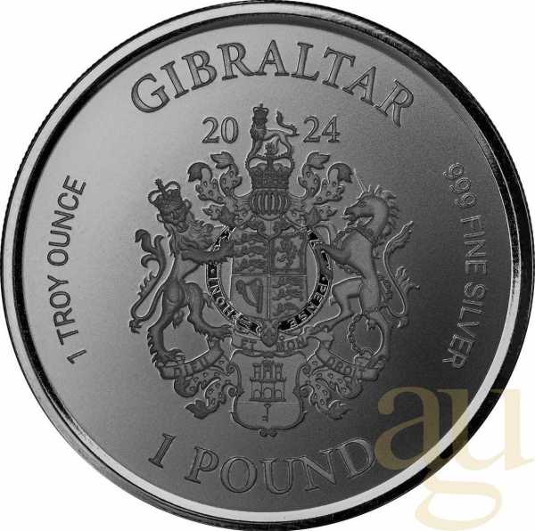 1 Unze Silbermünze Gibraltar Lady Justice 2024