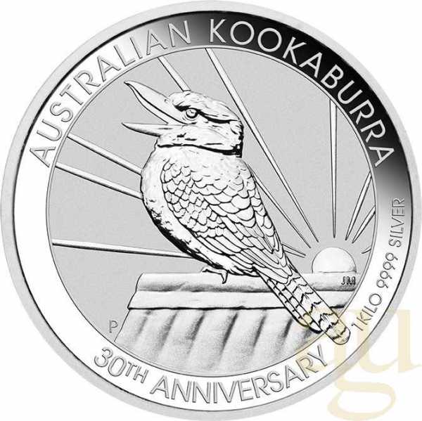 1 Kilogramm Silbermünze Australien Kookaburra 2020