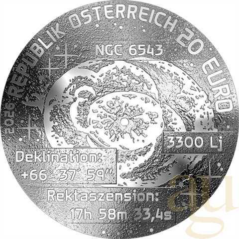 20 Euro Silbermünze Österreich Schönheit des Universums - Katzenaugennebel 2026