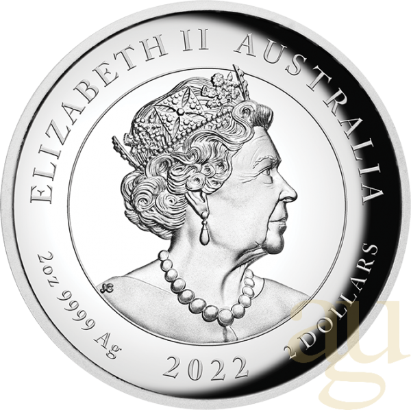 2 Unzen Silbermünze Australien Phönix 2022 - High Relief - polierte Platte