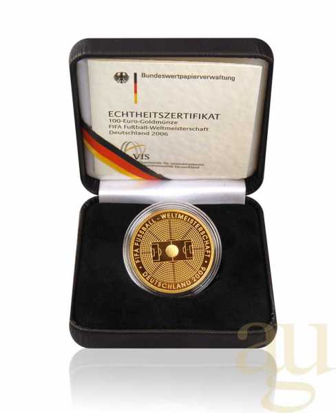 1/2 Unze Goldmünze - 100 Euro 2005 Fußball WM 2006 (F)
