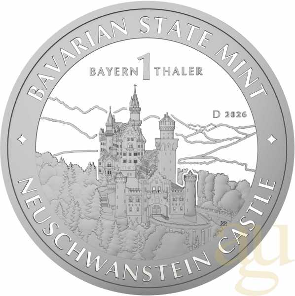 1 Unze Silbermünze Bayern Thaler - Schloss Neuschwanstein 2026