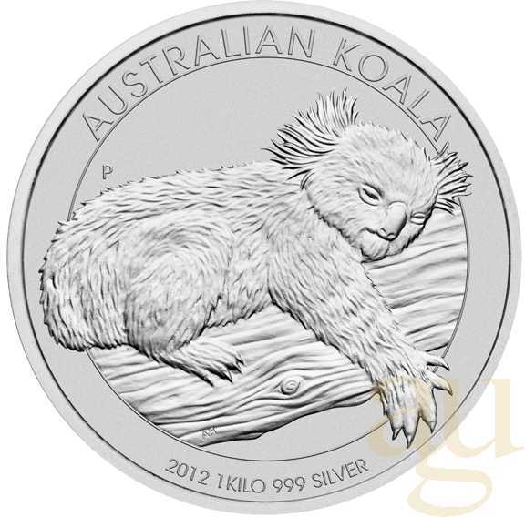 1 Kilogramm Silbermünze Australien Koala 2012
