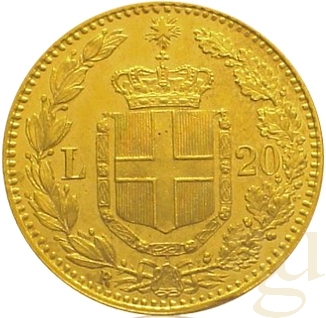 20 Lire Italien Goldmünze Umberto