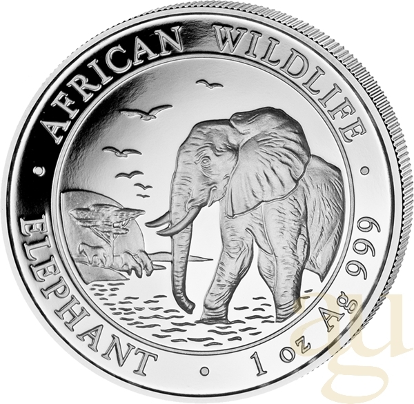 1 Unze Silbermünze Somalia Elefant 2010