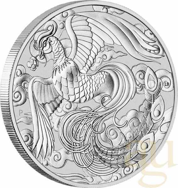 1 Unze Silbermünze Australien Chinese Myths and Legends Phönix 2022